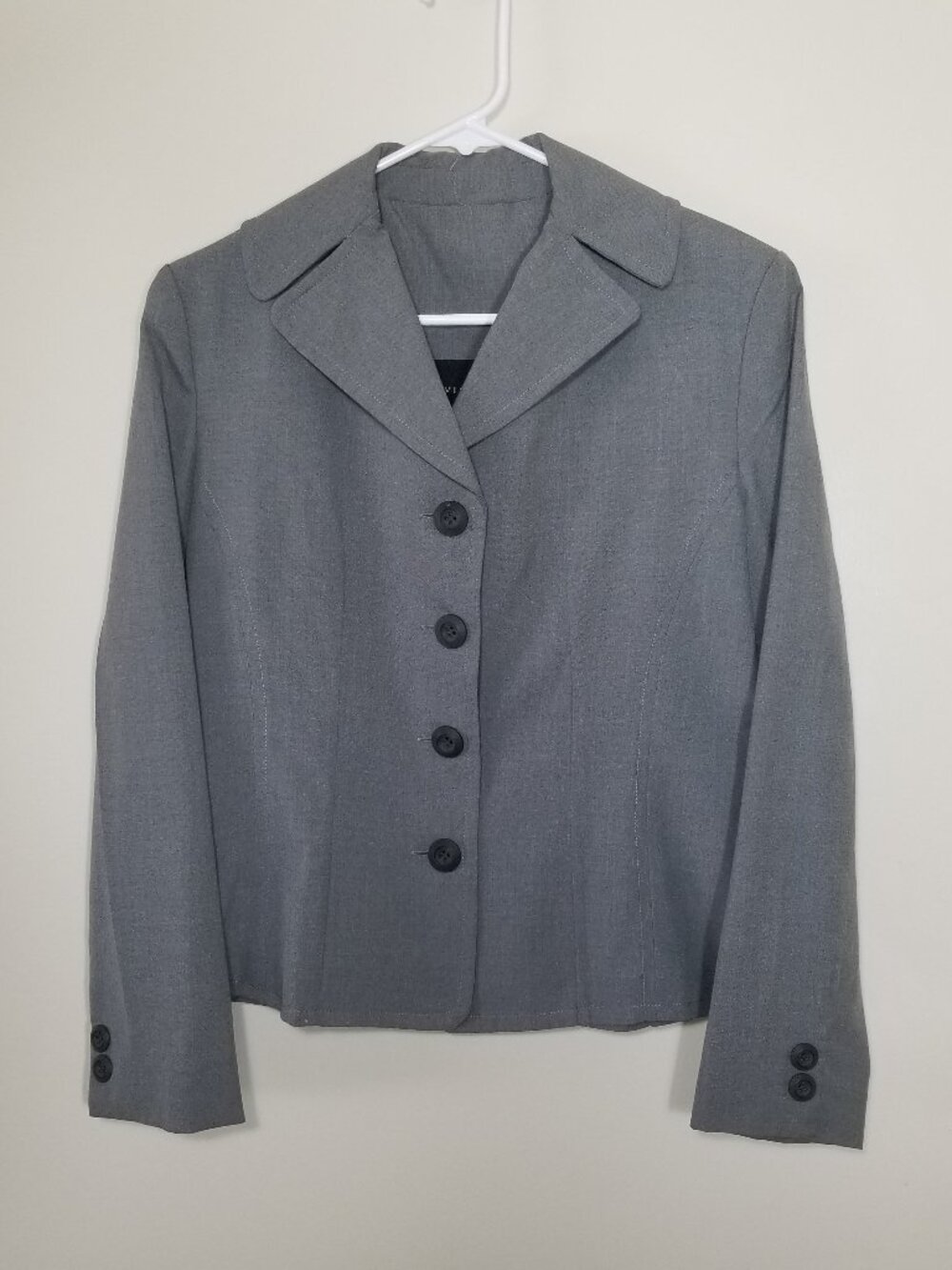 Vise Versa Gray Jacket/Blazer Size: Small